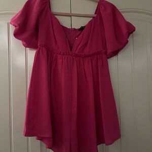 NEW (NWT) Blue Blush Pink Ruffled Romper